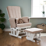 Deluxe Reclining Glider Chair and Stool
