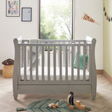Babymore - Eva Sleigh Cot Bed Dropside with Drawer - My Nursery Furniture Co