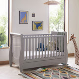 Babymore - Stella Sleigh Cot Bed Drop Side with Drawer - My Nursery Furniture Co