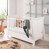 Babymore - Stella Sleigh Cot Bed Drop Side with Drawer - My Nursery Furniture Co