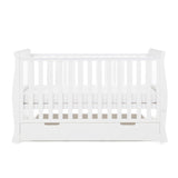 Obaby - Stamford Classic Sleigh Cot Bed with Drawer & Cot Top Changer - My Nursery Furniture Co