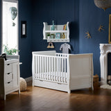 Obaby - Stamford Classic Sleigh Cot Bed with Drawer & Cot Top Changer - My Nursery Furniture Co