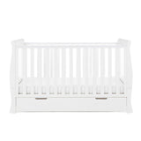 Obaby - Stamford Classic Sleigh Cot Bed with Drawer & Cot Top Changer - My Nursery Furniture Co