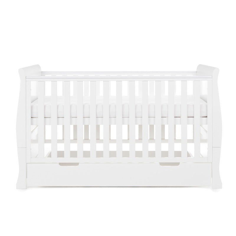 Obaby - Stamford Classic Sleigh Cot Bed with Drawer - My Nursery Furniture Co