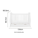 Obaby - Stamford Mini Sleigh Cot Bed with Drawer + Moisture Management Mattress - My Nursery Furniture Co