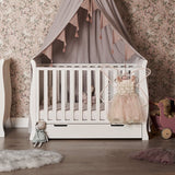 Obaby - Stamford Mini Sleigh Cot Bed with Drawer + Moisture Management Mattress - My Nursery Furniture Co