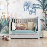 Obaby - Stamford Mini Sleigh Cot Bed with Drawer + Moisture Management Mattress - My Nursery Furniture Co