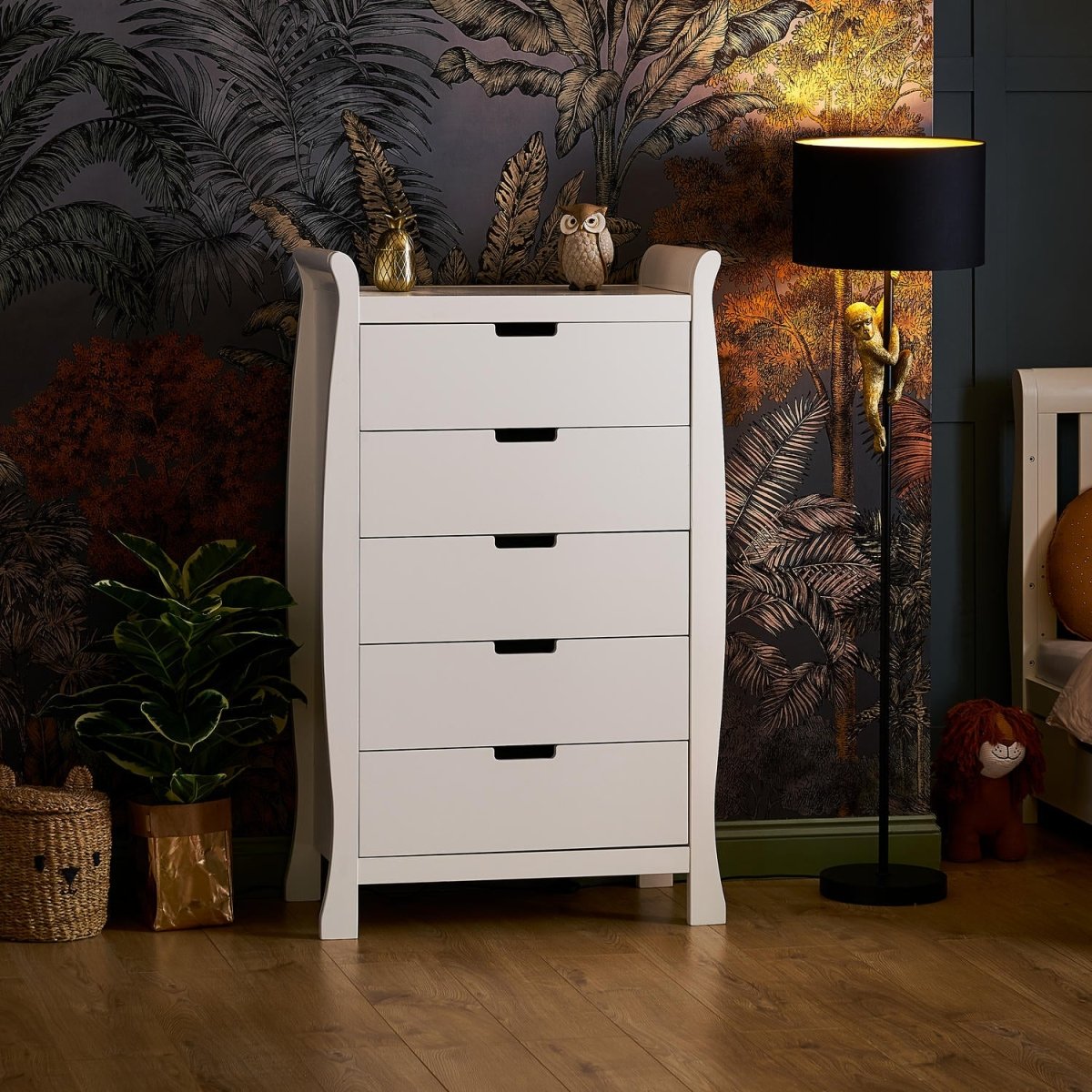 Obaby - Stamford Sleigh Tall Chest of Drawers - My Nursery Furniture Co