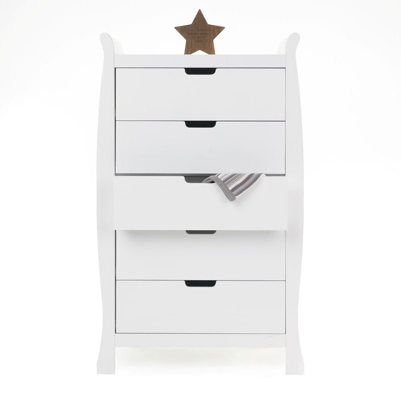 Obaby - Stamford Sleigh Tall Chest of Drawers - My Nursery Furniture Co